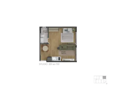 Apartamento com 1 Quarto à venda, 36m² no Centro, Florianópolis
