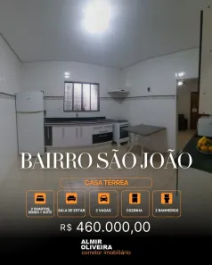 Casa com 2 Quartos à venda, 92m² no São João, Sertãozinho