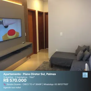 Apartamento com 3 Quartos à venda, 74m² no Plano Diretor Sul, Palmas