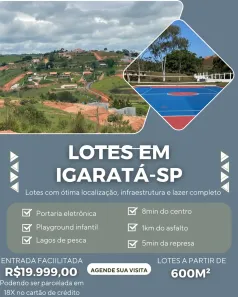 Lote/Terreno à venda, 600m² no , Igaratá