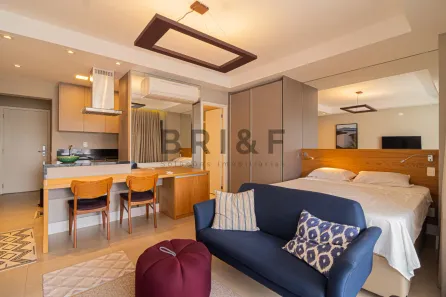 Apartamento com 1 Quarto para venda ou aluguel, 43m² no Brooklin Paulista, São Paulo