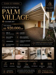 Casa de Condomínio com 3 Quartos à venda, 130m² no Ribeirão do Lipa, Cuiabá