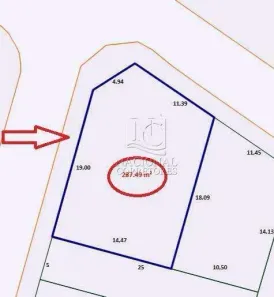 Lote/Terreno à venda, 287m² no Jardim Santo Antônio, Santo André