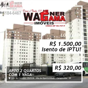 Apartamento com 2 Quartos para alugar, 45m² no Vila da Oportunidade, Carapicuíba